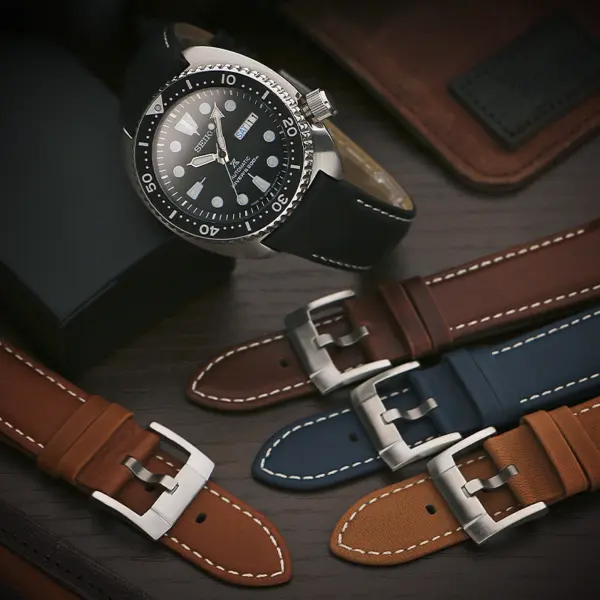 skt.l5 Creative StrapsCo DASSARI Classic Leather Band for Seiko Turtle Strap