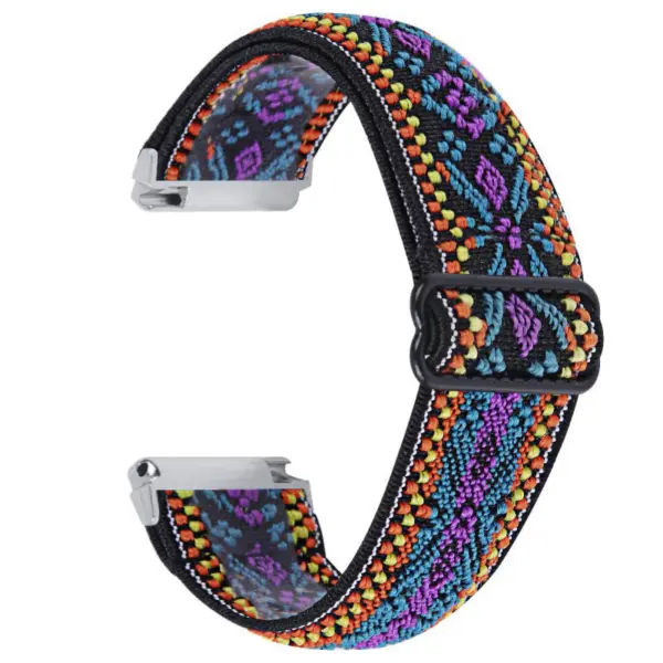 fb.ny26.e Back Tribal Multi StrapsCo Funky Pattern Elastic Nylon Watch Band Strap for Fitbit Versa 2