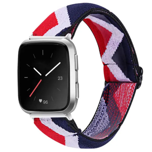 fb.ny26.g Main USA StrapsCo Funky Pattern Elastic Nylon Watch Band Strap for Fitbit Versa Versa 2