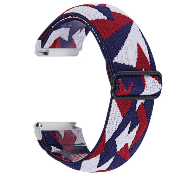 fb.ny26.j Back Red Facets StrapsCo Funky Pattern Elastic Nylon Watch Band Strap for Fitbit Versa 2