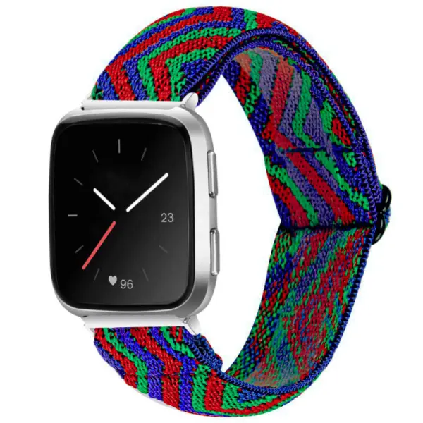 fb.ny26.l Main Electro StrapsCo Funky Pattern Elastic Nylon Watch Band Strap for Fitbit Versa Versa 2
