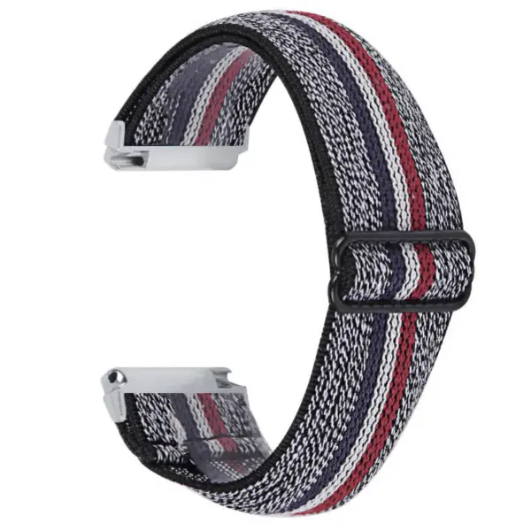 fb.ny26.p Back Vintage Stripe StrapsCo Funky Pattern Elastic Nylon Watch Band Strap for Fitbit Versa 2