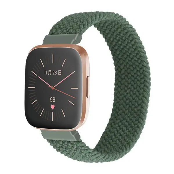 fb.ny24.11 Main Sage StrapsCo Elastic Nylon Watch Band Strap for Fitbit Versa Versa 2