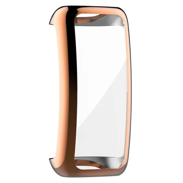 fb.pc16.rg Main Rose Gold StrapsCo TPU Rubber Protective Case for Fitbit Inspire 2