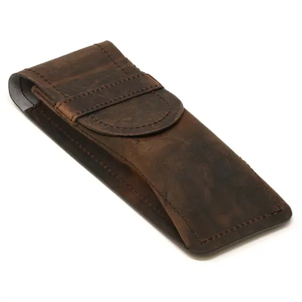 DASSARI Suede Watch Pouch In Brown