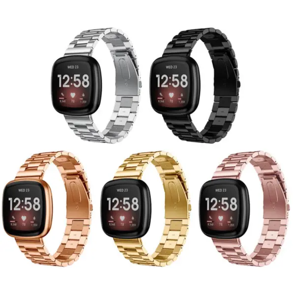 fb.m125 All Color StrapsCo Stainless Steel Watch Band Strap for Fitbit Versa 3 Fitbit Sense
