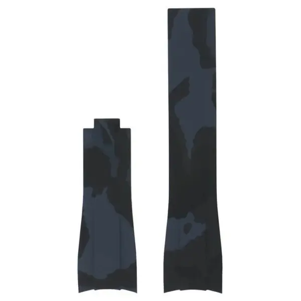 R.rx7.7.nb Up Grey Camo (No Buckle) StrapsCo Fitted Camo Rubber Watch Band Strap
