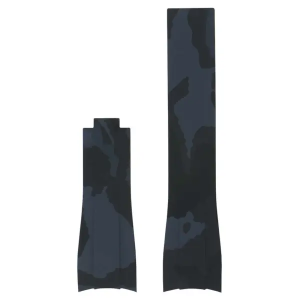 r.rx7 .7.nb Up Grey Camo No Buckle StrapsCo Fitted Camo Rubber Watch Band Strap