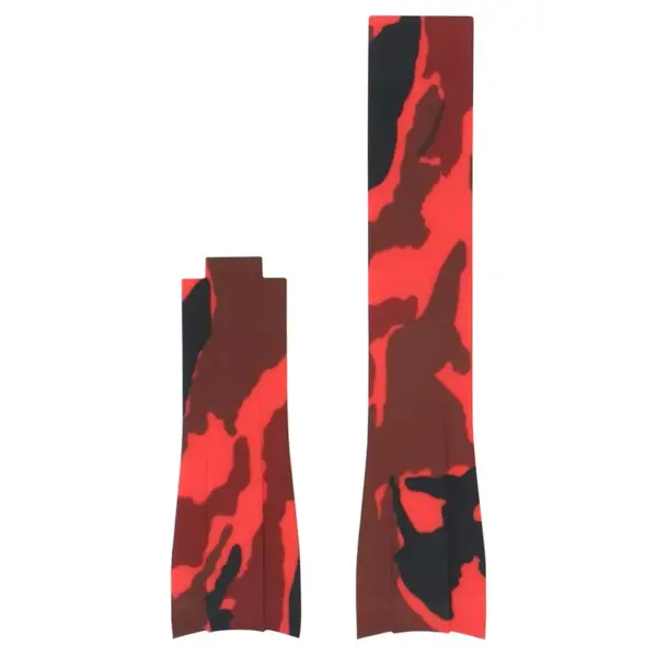 r.rx7 .6.nb Up Red Camo No Buckle StrapsCo Fitted Camo Rubber Watch Band Strap