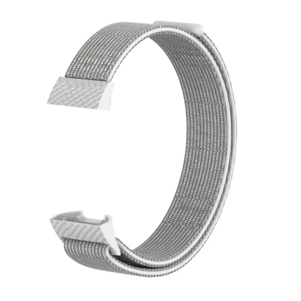 Fb.ny9.22 Main White StrapsCo Woven Nylon Watch Band Strap For Fitbit Charge 3