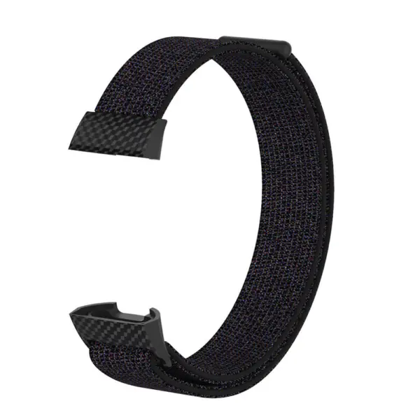 Fb.ny9.1 Main Black StrapsCo Woven Nylon Watch Band Strap For Fitbit Charge 3
