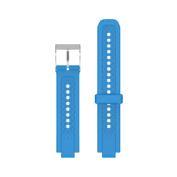 G.r35.5 Up Blue StrapsCo Silicone Rubber Watch Band Strap For Garmin Forerunner 25 (Small Version)