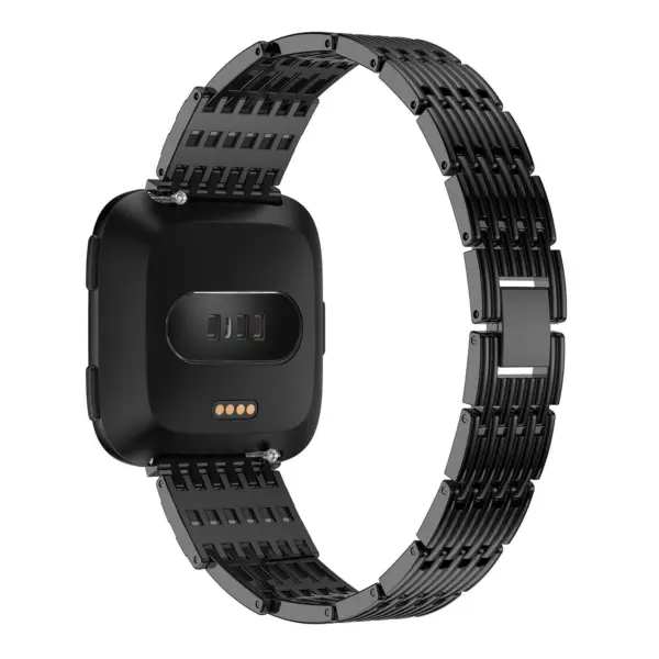 Fb.m81.mb Main Black StrapsCo Alloy Watch Bracelet Band Strap With Rhinestones For Fitbit Versa