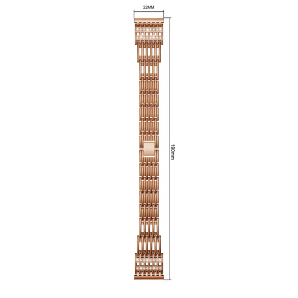 Fb.m81.rg Up Rose Gold StrapsCo Alloy Watch Bracelet Band Strap With Rhinestones For Fitbit Versa