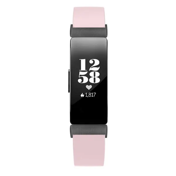 Fb.l31.13.mb Up Pink With Black Buckle StrapsCo Double Wrap Around Leather Watch Band Strap With Black Buckle For Fitbit Inspire & Inspire HR
