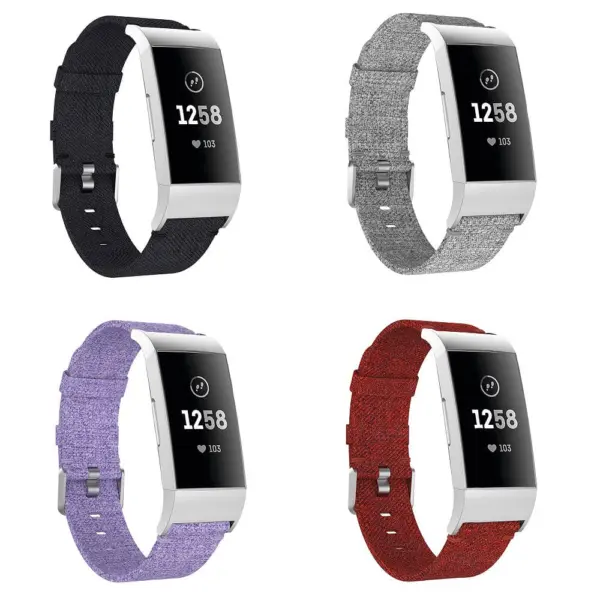 Fb.c2 All Canvas Replacement Watch Band Strap Fitbit Charge 3