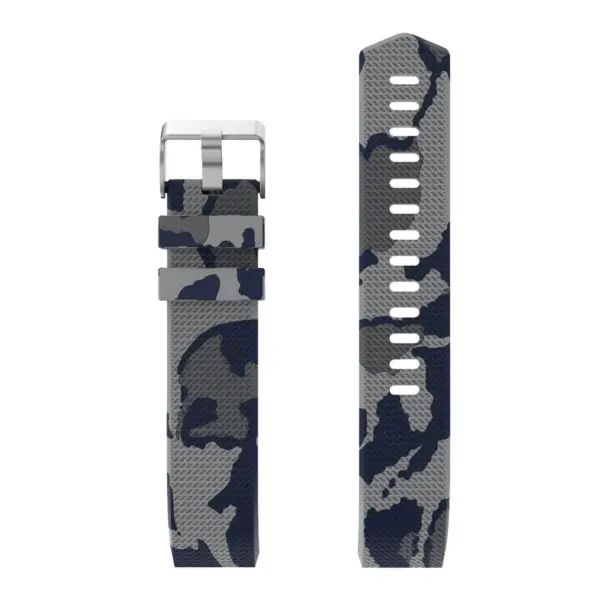 Fb.r30.5b Top Silicone Rubber Strap Fit Firbit Charge 2 Midnight Blue Camo