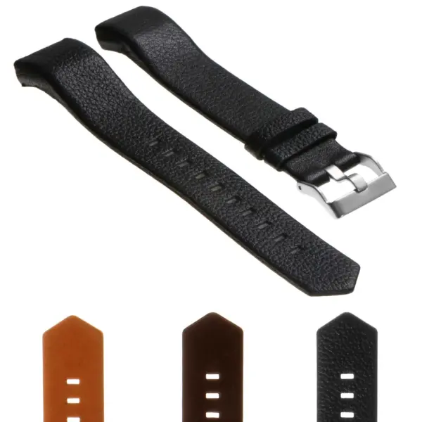Fb.l4.1 Gallery Genuine Leather Band For Fitbit Charge 2 In Black 2