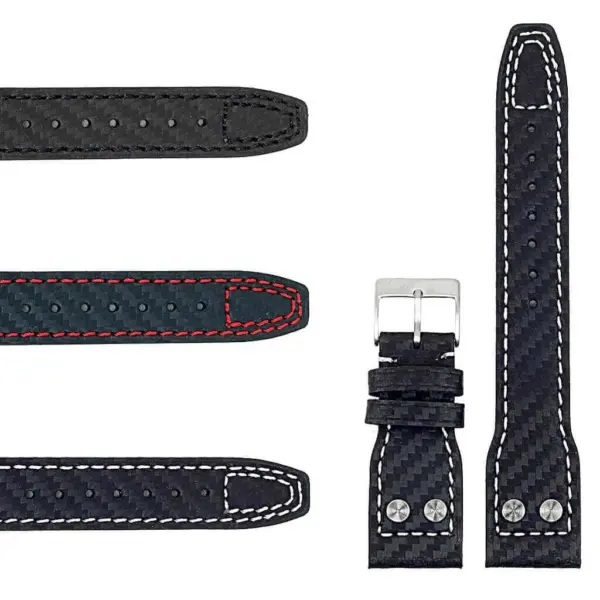 Gallery DASSARI Mirage iw6 Carbon Fiber Strap w Rivets