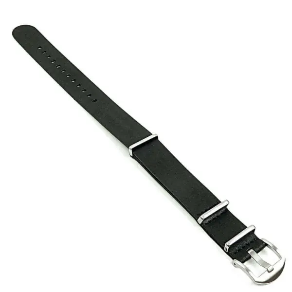 DASSARI Slater dn9.1 Slater Distressed Leather NATO Strap in Black
