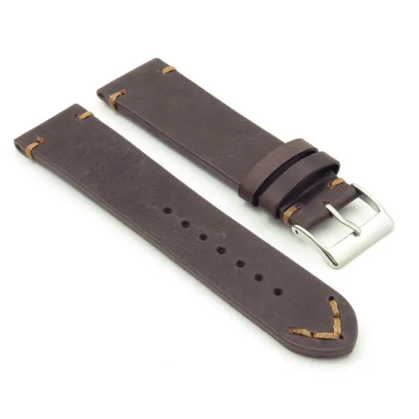 DASSARI Tribute Vintage Italian Leather Distressed Watch Strap i