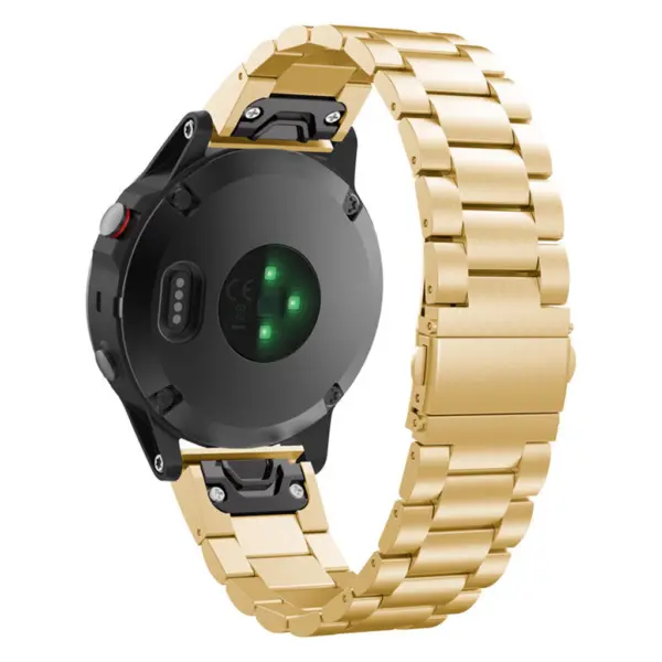 g.m11.yg Stainless Steel Oyster Bracelet Band for Garmin Fenix 5 forerunner in Yellow Gold 2