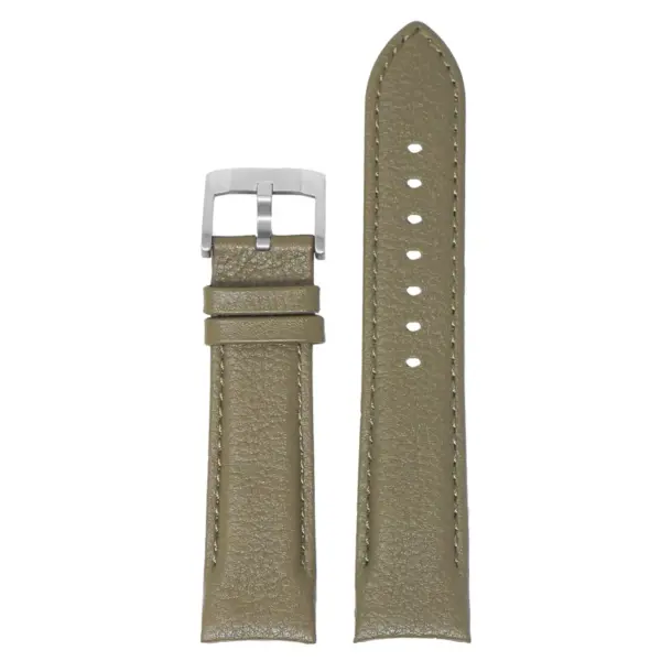 skt.l6.11 Up Olive Green DASSARI Fitted Textured Leather Watch Band Strap For Seiko Turtle 22mm