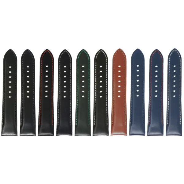 skt.l4 All Color DASSARI Fitted Stitched Leather Watch Band Strap For Seiko Turtle 22mm