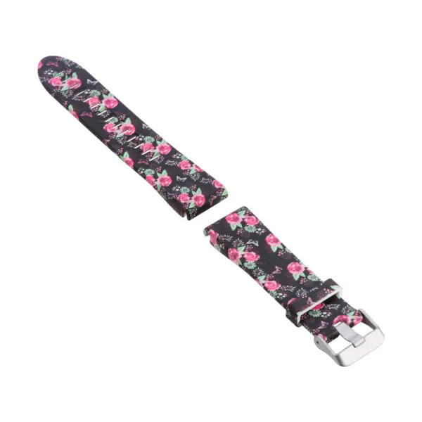 G.r40.g Alt Peonies Black StrapsCo QuickFit 20 Silicone Rubber Replacement Watch Band Strap For Garmin Fenix 5S