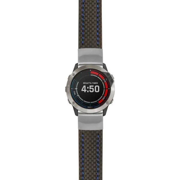 g.qtx6x.st25 Main Black & Blue StrapsCo Heavy Duty Carbon Fiber Watch Strap 22mm