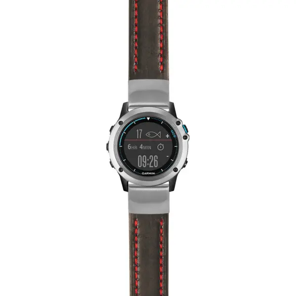 g.qtx3.st23 Main Black & Red StrapsCo Heavy Duty Mens Leather Watch Band Strap 22mm