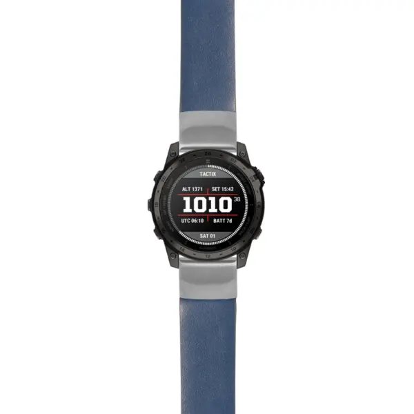 g.t7.st24 Main Blue StrapsCo Heavy Duty Leather Watch Band Strap 22mm