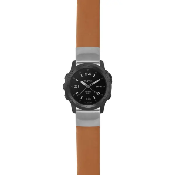 g.tch.st24 Main Tan StrapsCo Heavy Duty Leather Watch Band Strap 22mm