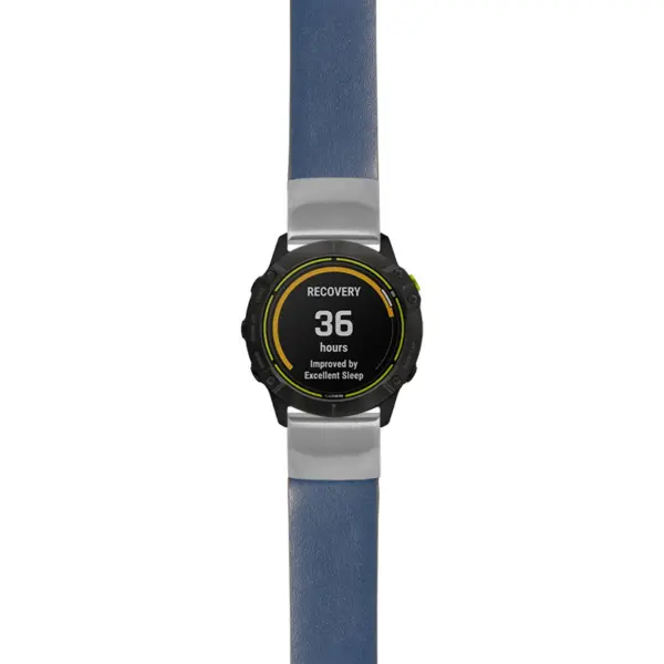 g.ed.st24 Main Blue StrapsCo Heavy Duty Leather Watch Band Strap 20mm