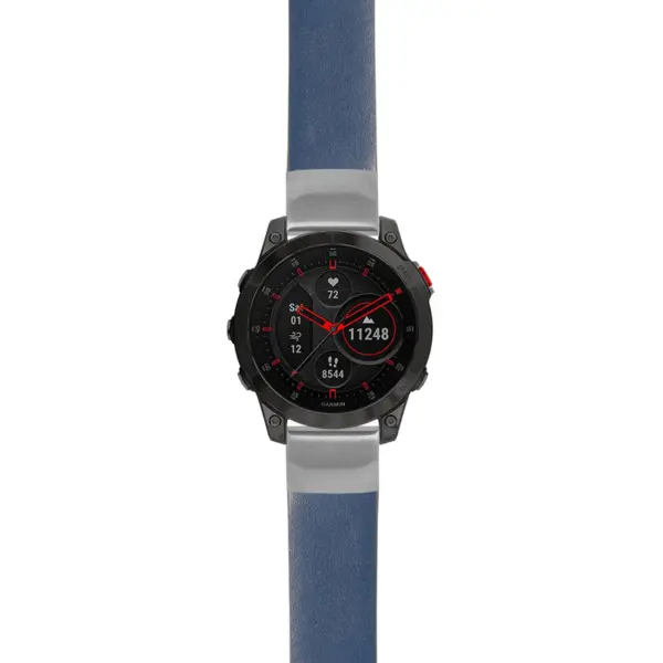 g.ep2.st24 Main Blue StrapsCo Heavy Duty Leather Watch Band Strap 20mm