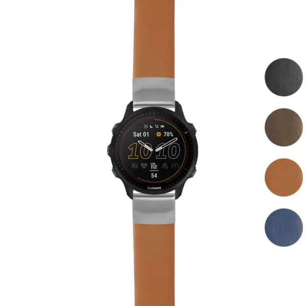 g.f955.st24 Gallery Tan StrapsCo Heavy Duty Leather Watch Band Strap 20mm