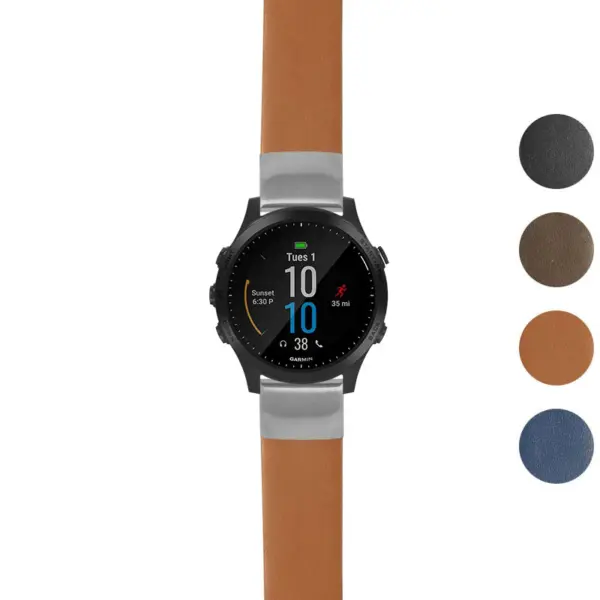 g.f945.st24 Gallery Tan StrapsCo Heavy Duty Leather Watch Band Strap 20mm