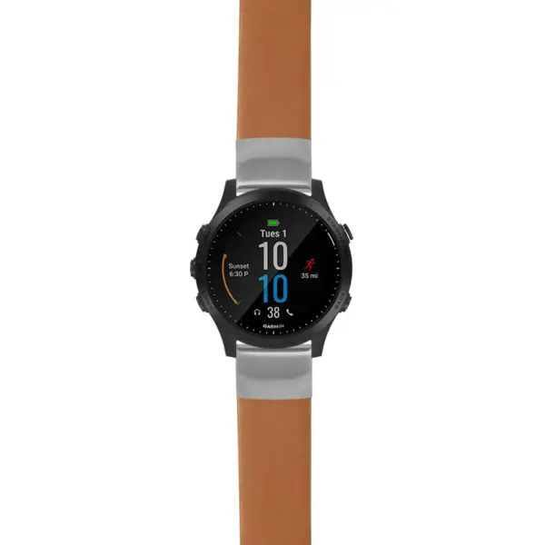 g.f945.st24 Main Tan StrapsCo Heavy Duty Leather Watch Band Strap 20mm