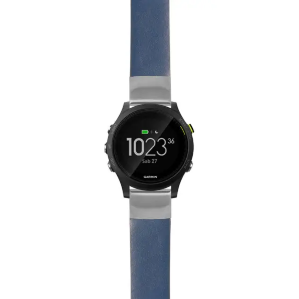 g.f935.st24 Main Blue StrapsCo Heavy Duty Leather Watch Band Strap 20mm