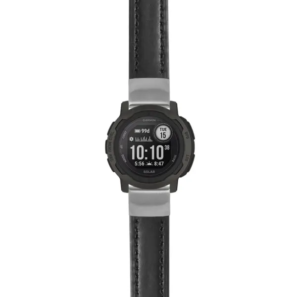 g.i2.st23 Main Black StrapsCo Heavy Duty Mens Leather Watch Band Strap 20mm