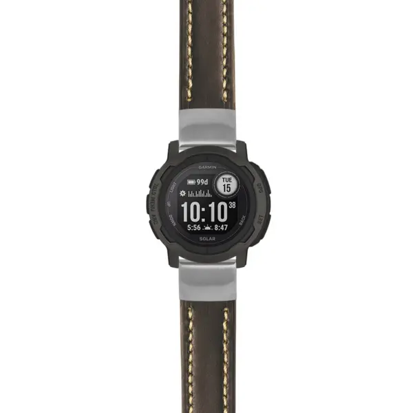 g.i2.st23 Main Black & White StrapsCo Heavy Duty Mens Leather Watch Band Strap 20mm