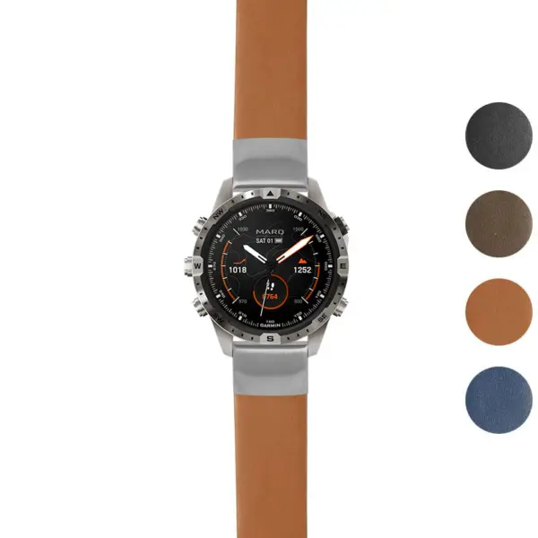 g.mrq2.st24 Gallery Tan StrapsCo Heavy Duty Leather Watch Band Strap 20mm