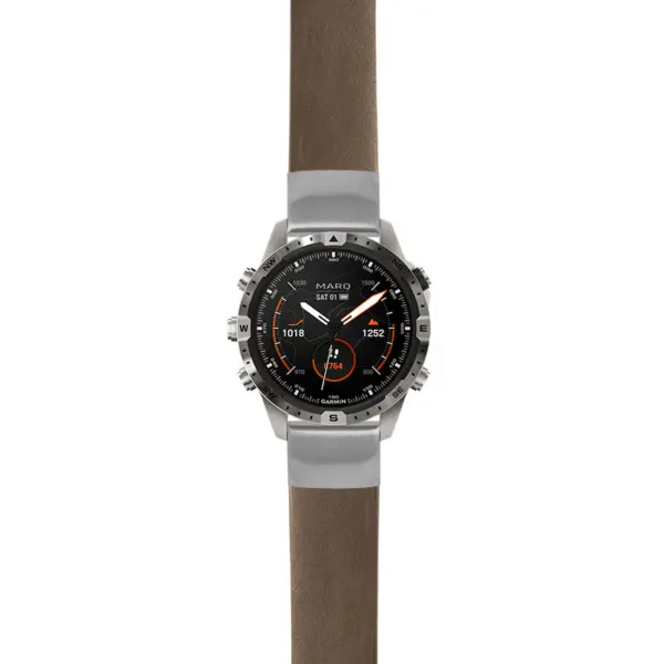 g.mrq2.st24 Main Brown StrapsCo Heavy Duty Leather Watch Band Strap 20mm