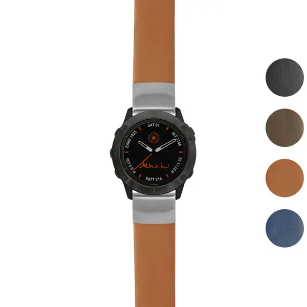 g.f6.st24 Gallery Tan StrapsCo Heavy Duty Leather Watch Band Strap 20mm
