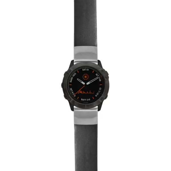 g.f6.st24 Main Black StrapsCo Heavy Duty Leather Watch Band Strap 20mm