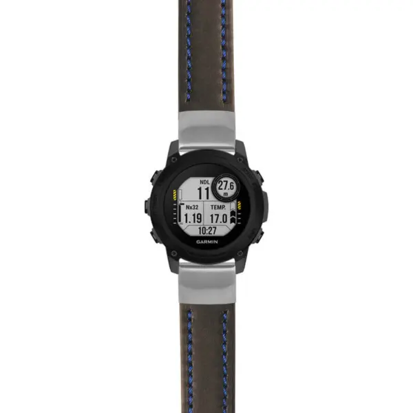 g.dg1.st23 Main Black & Blue StrapsCo Heavy Duty Mens Leather Watch Band Strap 20mm