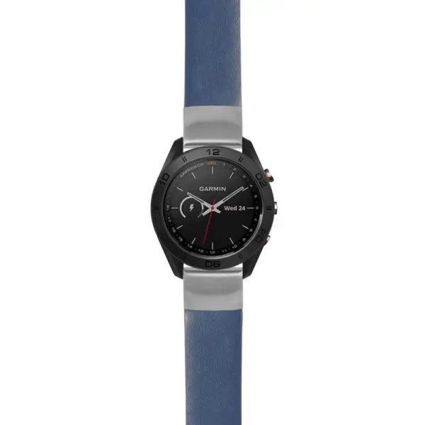 g.as60.st24 Main Blue StrapsCo Heavy Duty Leather Watch Band Strap 20mm
