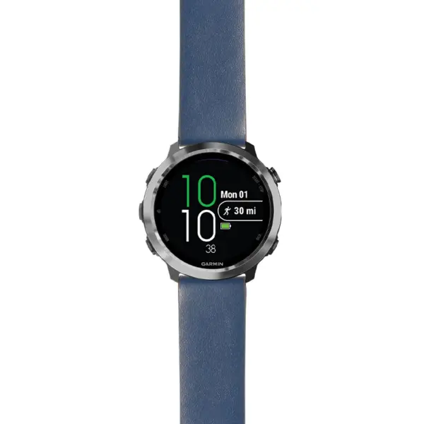 g.f645.st24 Main Blue StrapsCo Heavy Duty Leather Watch Band Strap 20mm