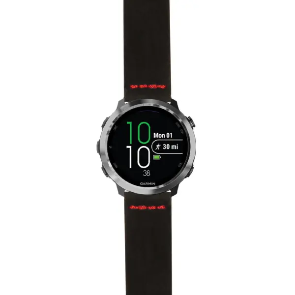 g.f645.st29 Main Black & Red StrapsCo Heavy Duty Suede Watch Strap 20mm