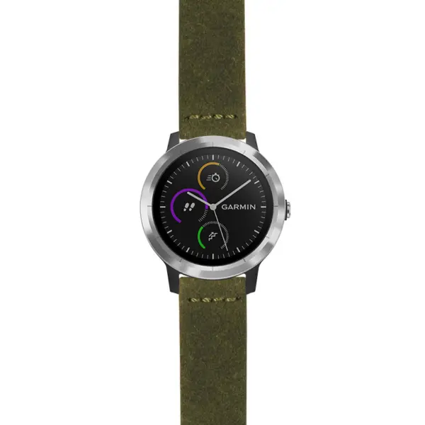 g.viv3.st29 Main Green StrapsCo Heavy Duty Suede Watch Strap 20mm